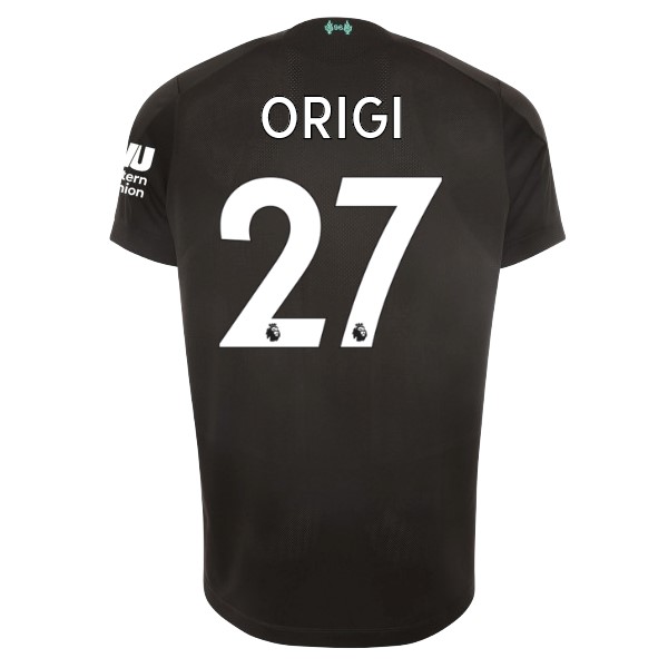 Camiseta Liverpool NO.27 Origi Replica Tercera Ropa 2019/20 Negro